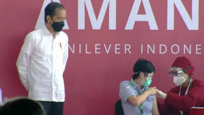 Presiden Jokowi Sebut Kesulitan Cari Peserta Vaksinasi Booster