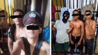 Viral Tahanan Swafoto Gunakan Atribut Polri dalam Sel Tahanan Polisi Ende