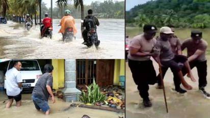 Banjir Putus Akses Jalan Lintas Kabupaten di Kota Baubau