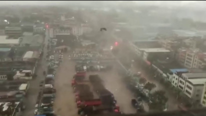 Tornado Terjang Kota Foshan di Provinsi Guangdong China, Sejumlah Rumah Rusak dan Jaringan Listrik Terputus