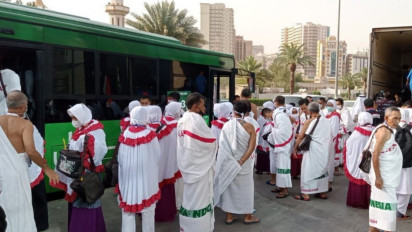 Jemaah Haji Gelombang Dua Melangsungkan Ibadah Umrah Wajib Setelah Tiba di Makkah