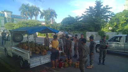 Dinilai Mengganggu Pengguna Jalan, Satpol PP Mamuju Tertibkan Pedagang Durian