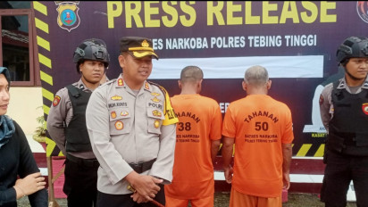 Bawa Ganja 50 Kg, 2 Kurir Diciduk Polisi di Pintu Tol Tebingtinggi, Kapolres: Terancam Dipenjara Sumur Hidup  