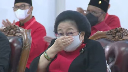 Begini Ekspresi Megawati saat Disebut Cantik oleh Presiden Jokowi