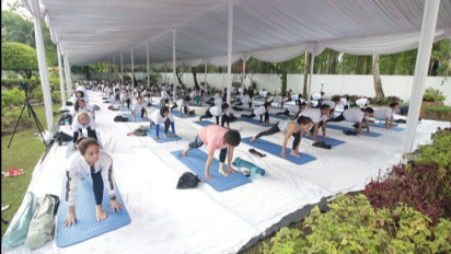 International Yoga Day di Medan Kampanyekan Hidup Sehat Fisik dan Mental