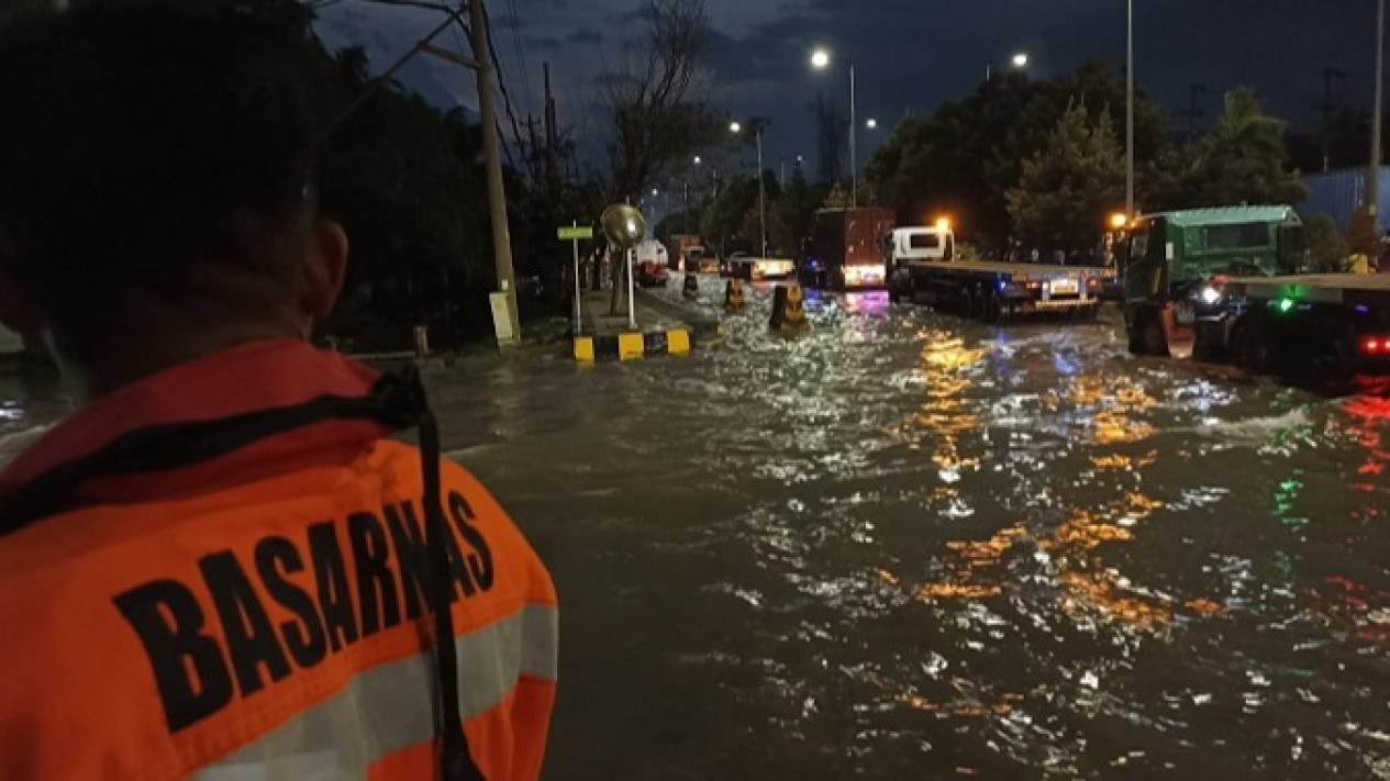 Pelabuhan Tanjung Emas Semarang Kembali Diterjang Banjir Rob Selutut, Aktifitas Pekerja dan Bisnis Terganggu
            - galeri foto