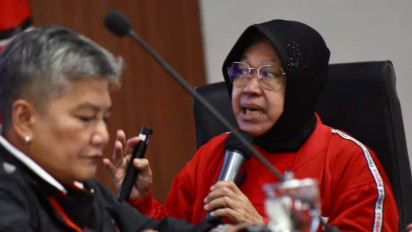 Momen Risma Pamer Kinerja Mensos di Depan Kader PDIP