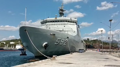 KRI Banjarmasin Jadi Hotel Terapung MXGP Samota di Sumbawa, Siapkan 220 Kamar Layani Penonton