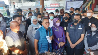 Sidak ke Pasar Kosambi Bandung, Harga Migor Stabil, Bahan Pokok Cenderung Aman