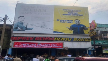 Menunggak Pajak Rp700 Juta, Outlet Bakso dan Geprek Bensu Disegel BPPRD Kota Medan