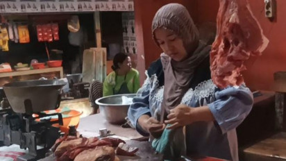 Dampak PMK, Penjualan Daging Sapi di Pasar Tradisional Kota Probolinggo Lesu