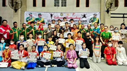 Memperebutkan Piala Wali Kota Medan, 94 Atlet Wushu Bertanding di Kelas Sada dan Toulu