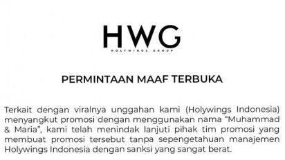 Holywings Pakai Nama Muhammad dan Maria Buat Promo Miras, Netizen: Marketing yang Bodoh