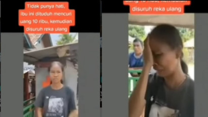 Viral! Dituduh Mencuri Uang Rp 10 Ribu, Ibu Ini Dipaksa Lakukan Reka Ulang Dimaki Main Hakim Sendiri