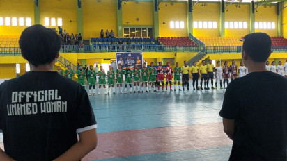 Skuat Unimed Woman FC Pecundangi Sumsel dengan Skor 1-0 di Liga Futsal Nusantara.
