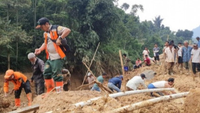 Pencarian Korban Banjir dan Tanah Longsor di Kabupaten Bogor, Petugas Temui Beberapa Kendala