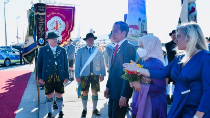 Presiden Jokowi dan Ibu Negara Tiba di Jerman