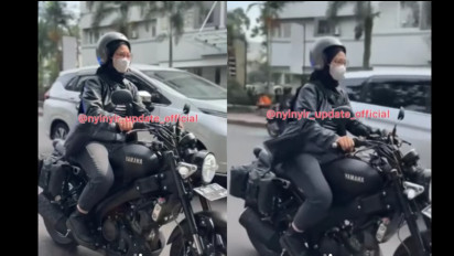 Keren! Tangguh Seperti Eril, Begini Potret Zara Begitu Lihai Mengendarai Motor Gede Sendirian di Jalanan Ramai