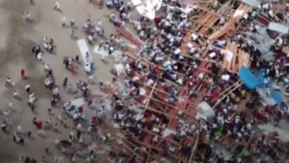 Detik-detik Stadion Adu Banteng di Kolombia Runtuh, Empat Orang Tewas Tertimpa Puing