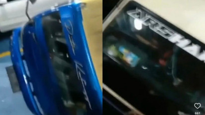 Viral, Gelombang Tinggi Selat Bali, Sejumlah Kendaraan Terguling di Dalam Kapal