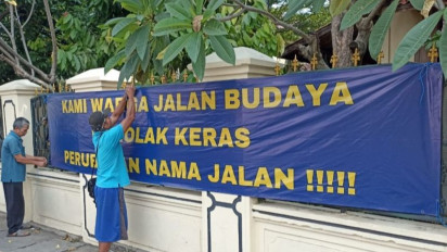Aksi Warga Batu Ampar Condet Tolak Pergantian Nama Jalan Budaya Jadi Jalan Entong Gendut