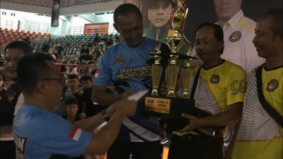 7 Medali Emas Diboyong Eagle Riau di Event Taekwondo Championship 2022