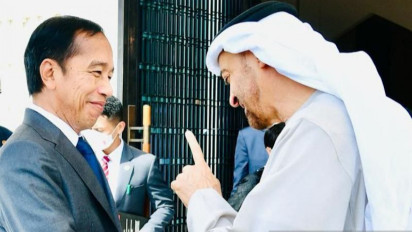 Presiden Joko Widodo Bersama Sheikh Mohamed bin Zayed Bahas Tindak Lanjut Kerja Sama Investasi UEA di Indonesia