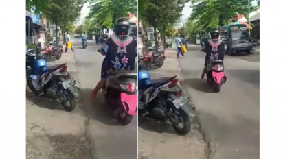 Setelah Viral, Emak-Emak di Lamongan yang Tutupi Pelat Nomor Pakai Celana Dalam, Kini Jadi Duta ETLE 