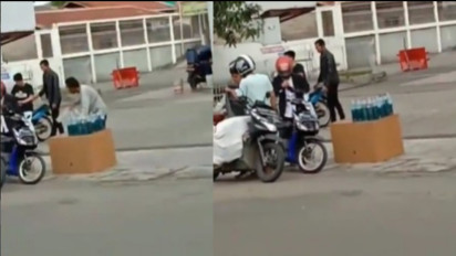 Viral! Pedagang Bensin Eceran Jual di Depan Pom Pertamina Malah Rame Belinya, Netizen Sindir Kebijakan