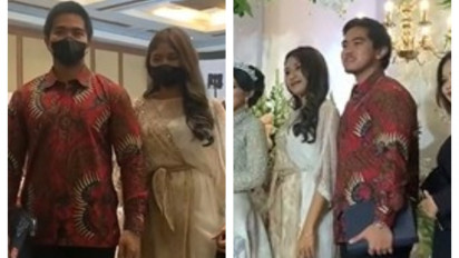Kaesang Pangarep Terlihat Kembali Menggandeng Erina Gudono saat Menghadiri Sebuah Acara Pernikahan