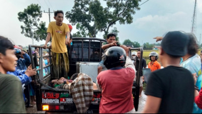 Lima Orang Tersambar Petir Saat Sedang Berteduh di Tengah Sawah, Tiga Tewas Satu Kritis Seorang lainnya Selamat