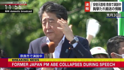 Mantan PM Jepang Shinzo Abe Tumbang Setelah Terdengar Suara Letusan Kedua
