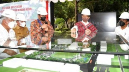 Presiden Jokowi Resmikan Revitalisasi Lapangan Merdeka Medan Sumut