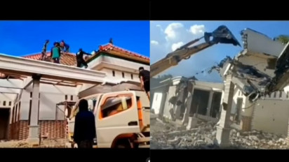 Viral! Drama Perceraian Rumah Mewah Seharga Rp 500 Juta Dirobohkan Mantan Suami