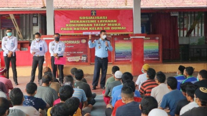 Kunjungan Tatap Muka Bagi Keluarga Warga Binaan di Rutan Dumai Kembali Dibuka