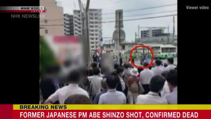 Detik-Detik Penembakan Mantan PM Jepang Shinzo Abe Terekam Video