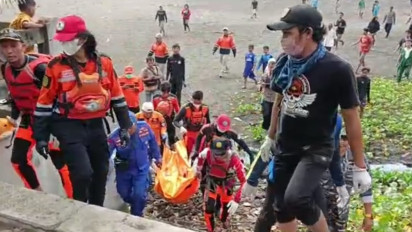 Akhirnya, Tim SAR Temukan Anak yang Tenggelam di Laut Legok Jawa Pangandaran