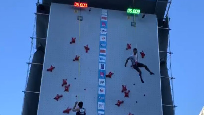 Salut, Kiromal Katibin Kembali Pecahkan Rekor Panjat Tebing di Piala Dunia