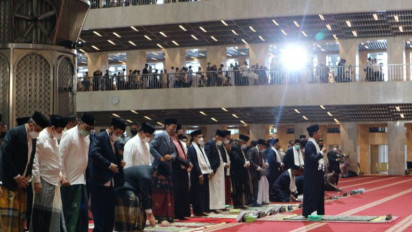 Presiden Jokowi Shalat Iduladha di Masjid Istiqlal