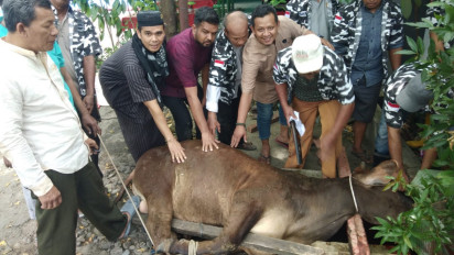 Rayakan Iduladha 1443 H, Bapera dan Jurnalis Bekurban Sapi di Warkop Jurnalis Medan