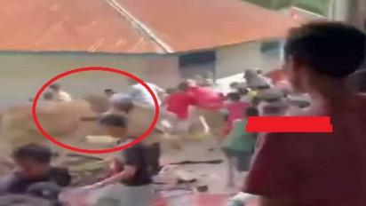 Detik-detik Sapi Kurban Berontak Saat Hendak Disembelih di Mandailing Natal, Warga Panik Hingga Lari Berhamburan