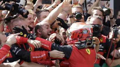 Pebalap Ferrari Charles Leclerc Juara F1 GP Austria