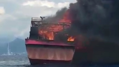 Hendak Ambil Ikan di Laut Meraoke, KM Lautan Papua Indah Terbakar