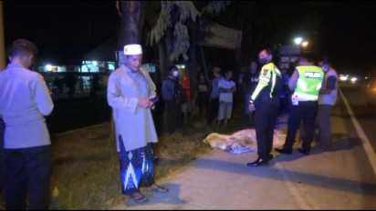 Seorang Pria Tewas Mengenaskan Ditabrak Truk Muatan Tebu, Korban Terseret Sejauh 20 Meter