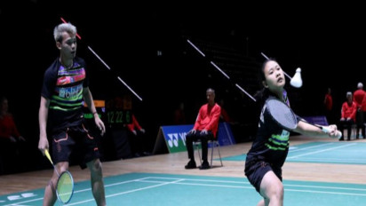 Rinov/Pitha Bungkam Wong Tien Ci/Lim Chiew Sien dalam 25 Menit di Laga Pembuka Singapore Open 2022