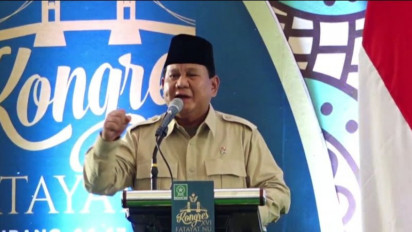 Menhan Prabowo Subianto Hadiri Fatayat NU di Palembang, Didoakan Jadi Presiden