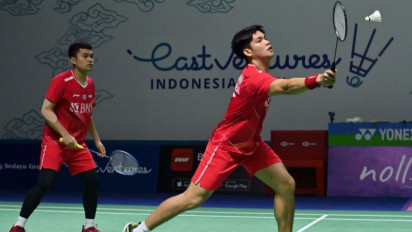 Ganda Putra Cetak Sejarah,  All Indonesian di Semifinal Singapore Open 2022