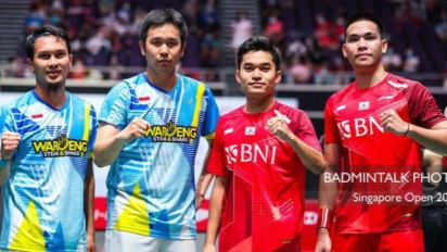 Kalahkan The Daddies, Leo Rolly Carnando/Daniel Marthin Melenggang ke Final Singapore Open 2022