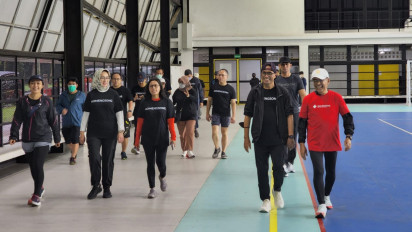 Niat Berolahraga Di Kampus UI Tidak Terhalang Oleh Gerimis di Pagi Hari