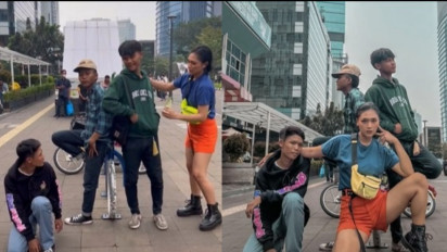 Keren! Begini Aksi Vintha Devina Model Intm Ajari Remaja Citayam Fashion Week Berpose Layaknya Model